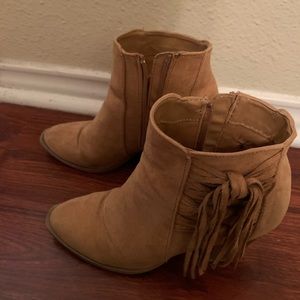 Tan booties